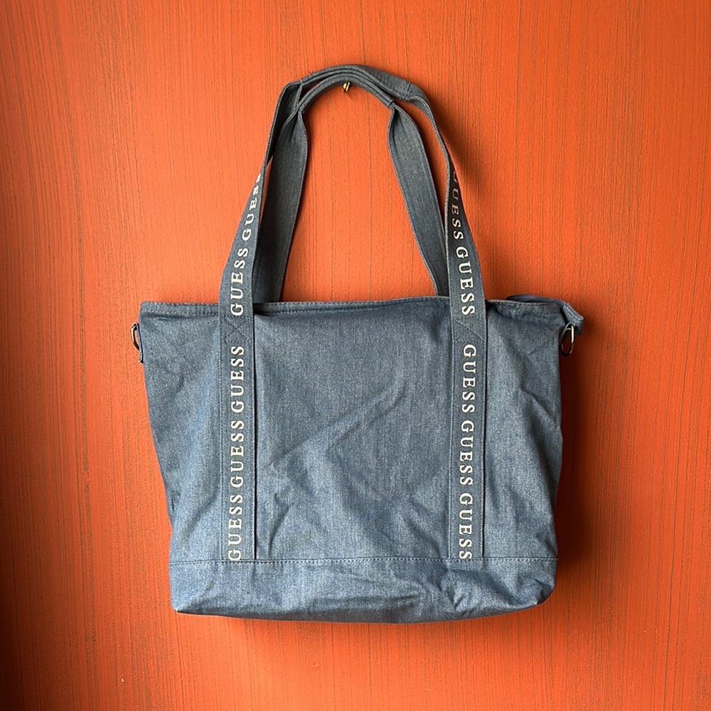 GUESS Denim Tote Bag